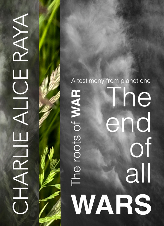 The new book cover for THE END OF ALL WARS, from April 2026. The dramatic grey sky is broken and the hint of a different world is visualised by green grasses.